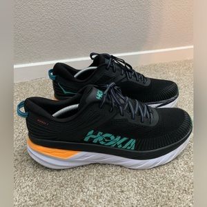 Hoka One One Bondi 7 Men’s size 11.5 Running Shoes Sneakers Navy/Teal Athletic